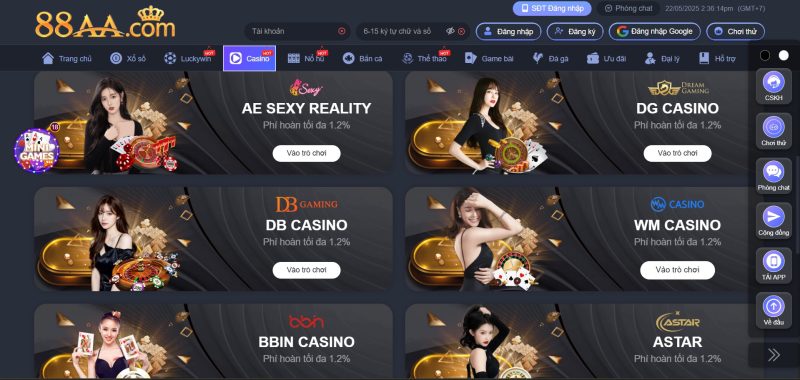 Công nghệ bảo mật cao cấp tại Casino AA88